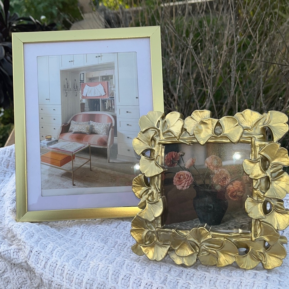 New Gold Floral and Gold Frame Set - Picture 2 of 9